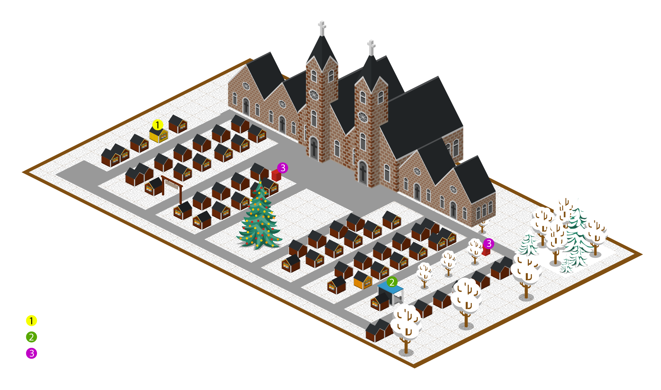 plan marché de noël de Rouen