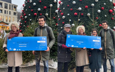 Solidarité et festivités au marché de Noël de Rouen : 1 600 € collectés pour EPE et Ruban Rose